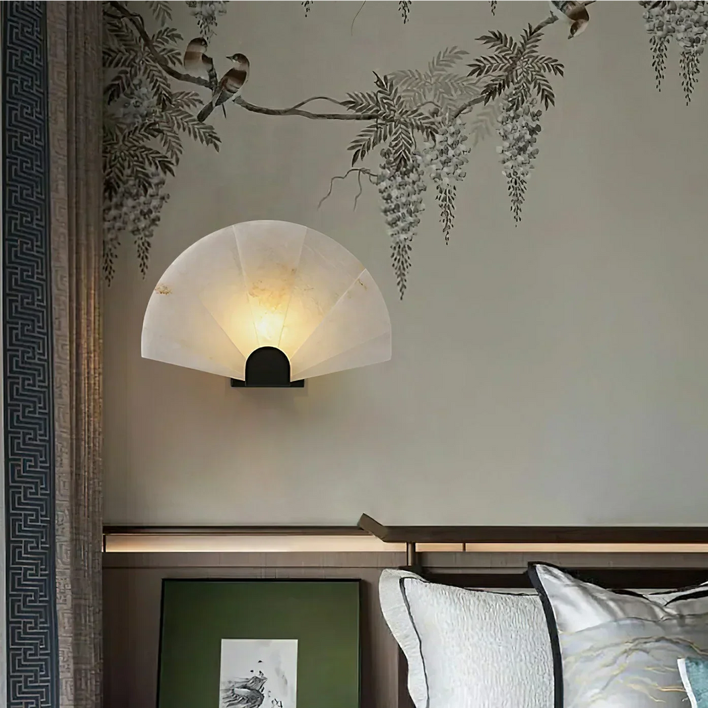 ARLUME ALABASTER FAN WALL SCONCES by Bling Lighting Studio