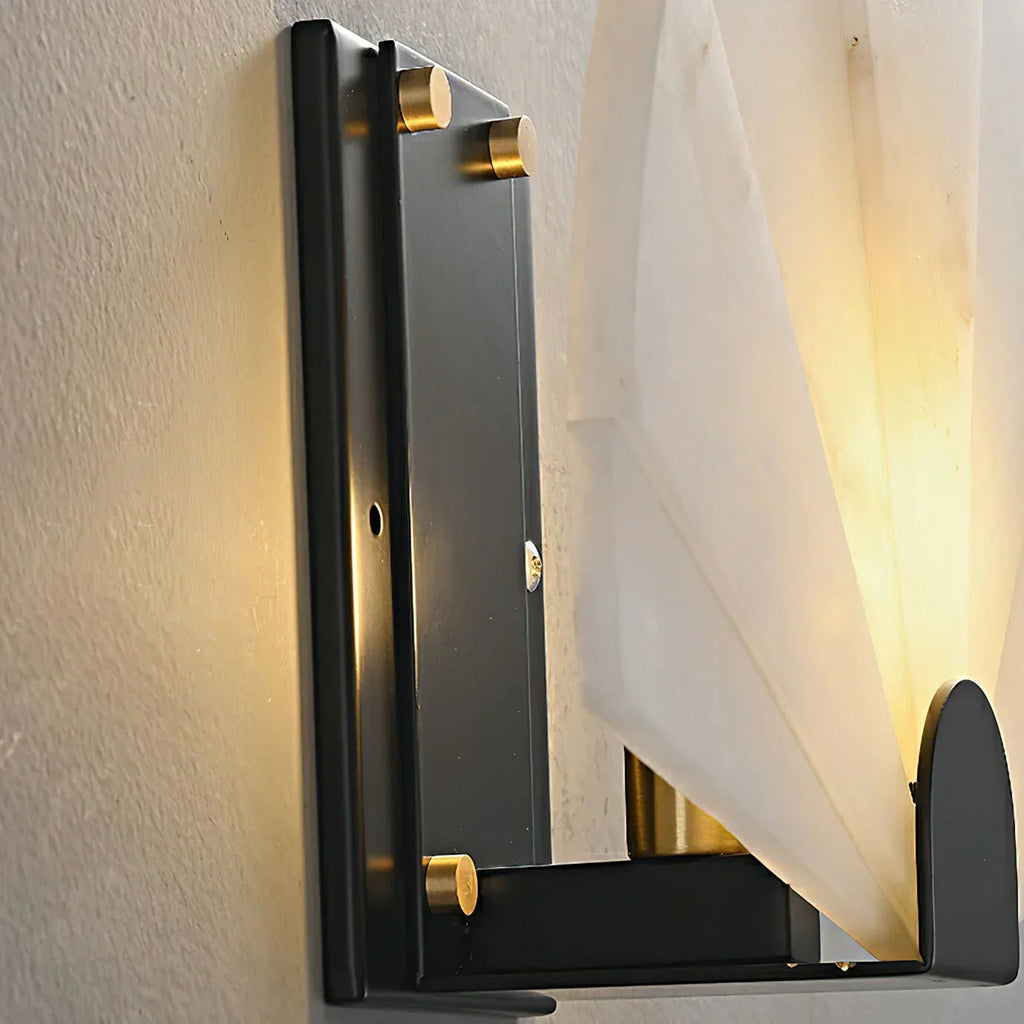 ARLUME ALABASTER FAN WALL SCONCES by Bling Lighting Studio