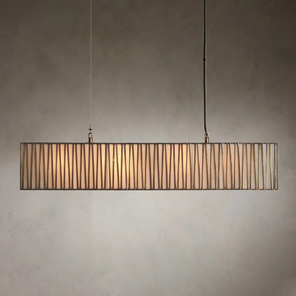 Art Glass Jeunet Rectangular Chandelier by Bling Lighting Studio