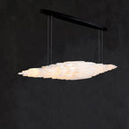 Art Selenite Large Chandelier for High Ceilings by Bling Lighting Studio
