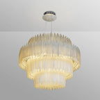 Art Selenite Round Chandelier for Dining Rooms by Bling Lighting Studio