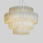 Art Selenite Round Chandelier for Dining Rooms by Bling Lighting Studio