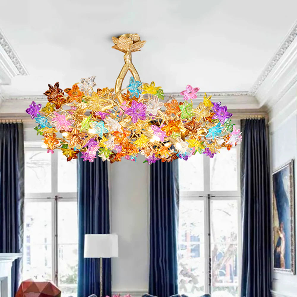 Art Stained Glass Tree Branch Chandelier product image