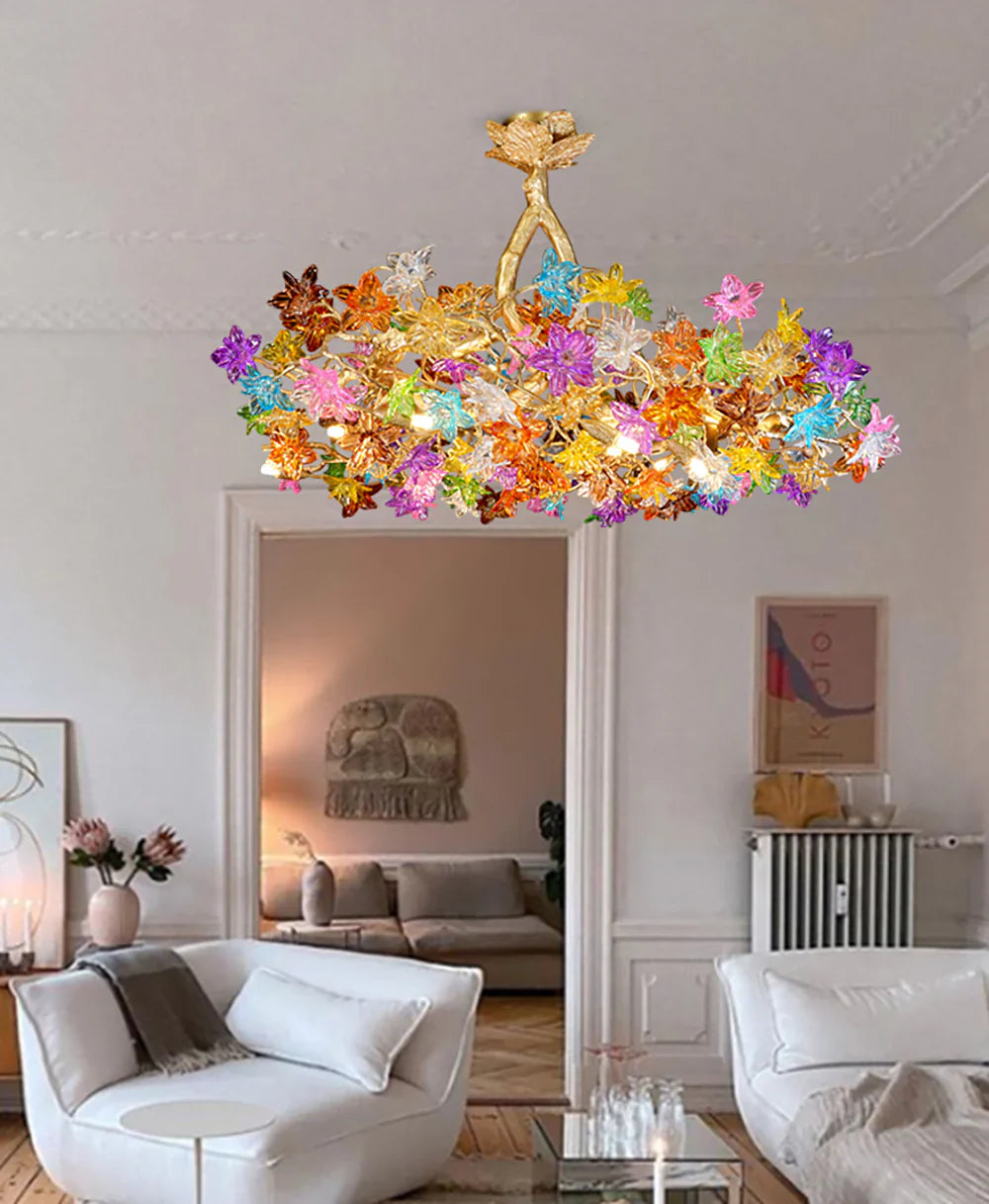 Art Stained Glass Tree Branch Chandelier product image