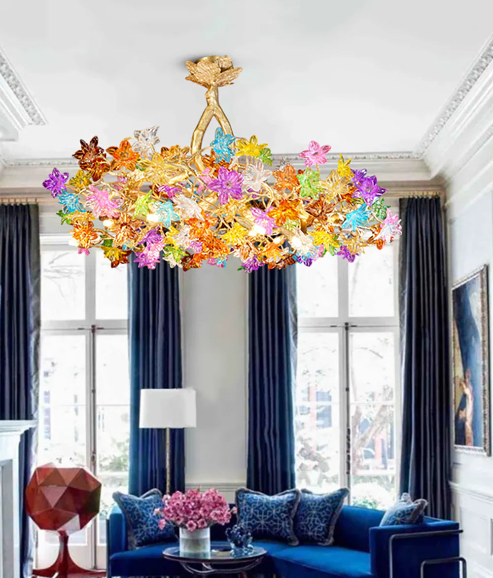 Art Stained Glass Tree Branch Chandelier product image