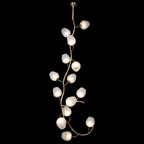 Artistic Glass Lampshade Chandelier with Branches Design for High Ceilings by Bling Lighting Studio