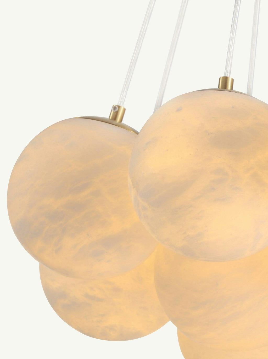 Aspen 19 Chandelier Alabaster by Bling Lighting Studio