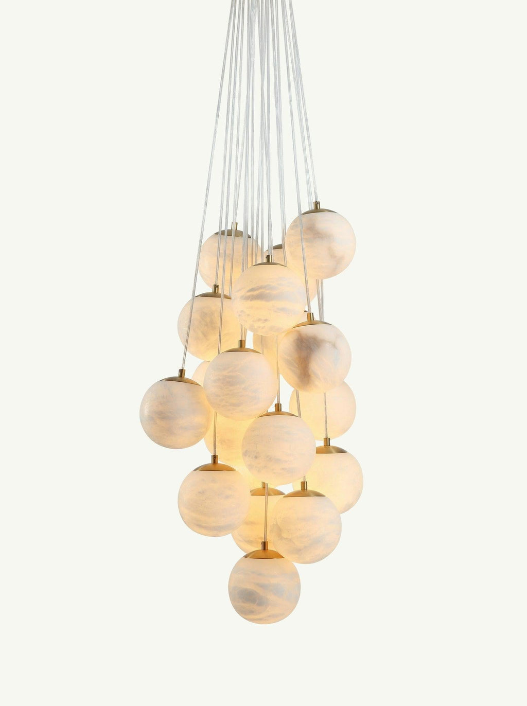 Aspen 19 Chandelier Alabaster by Bling Lighting Studio