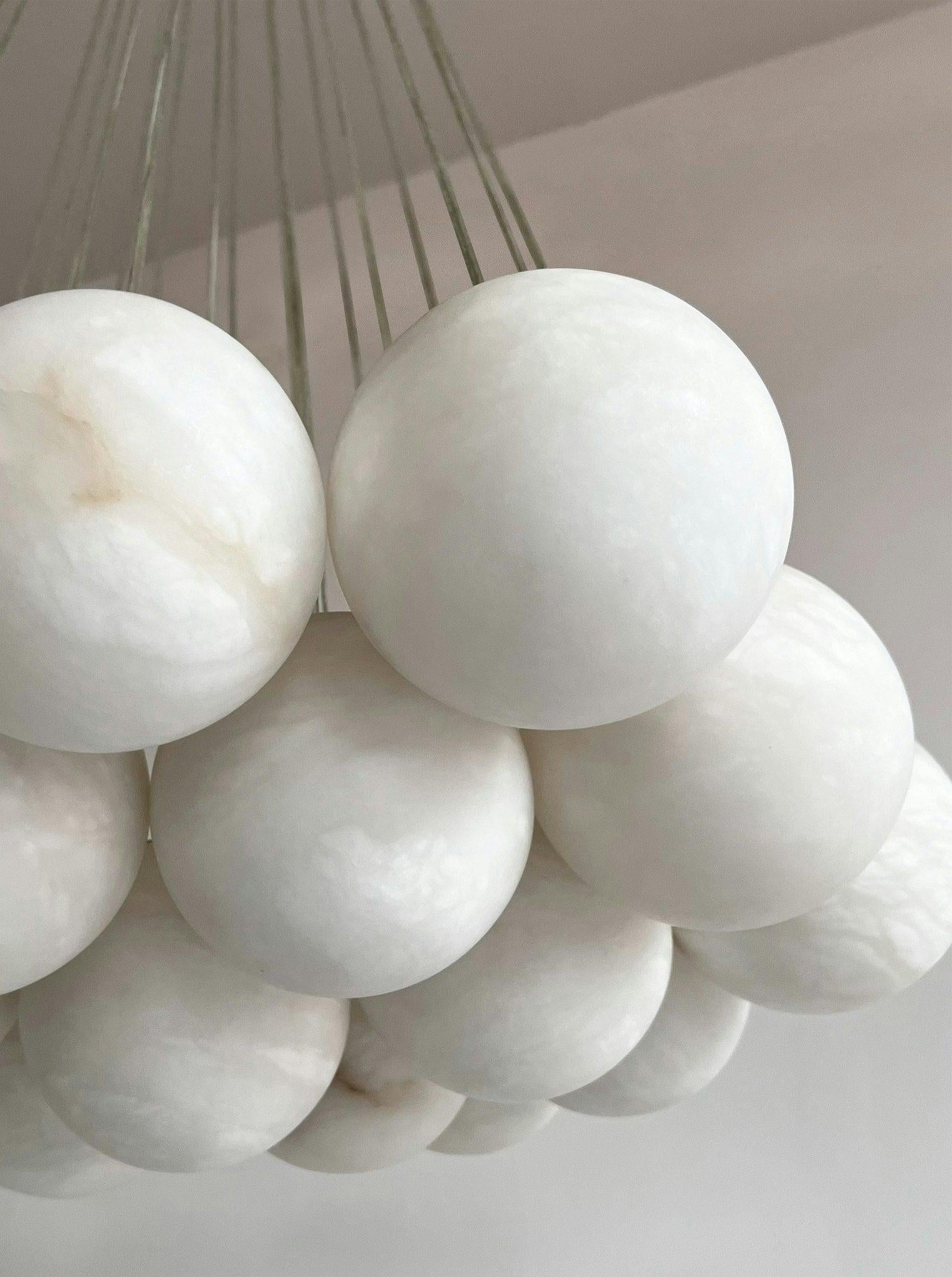 Aspen 19 Chandelier Alabaster by Bling Lighting Studio