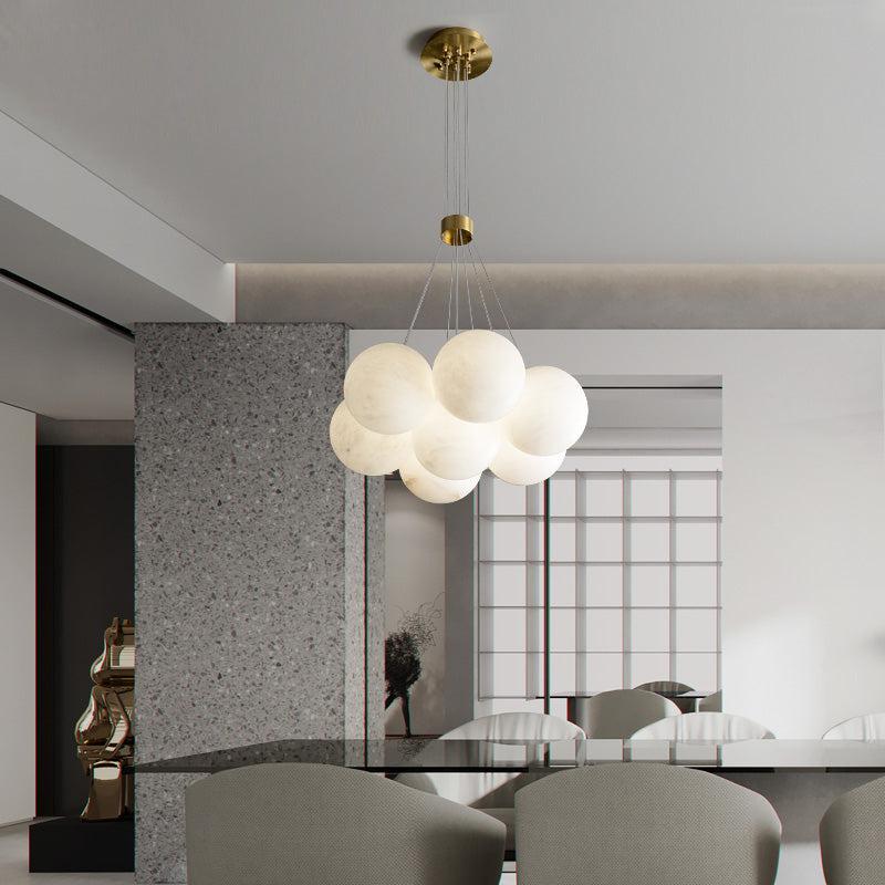 Aspen 19 Chandelier Alabaster by Bling Lighting Studio