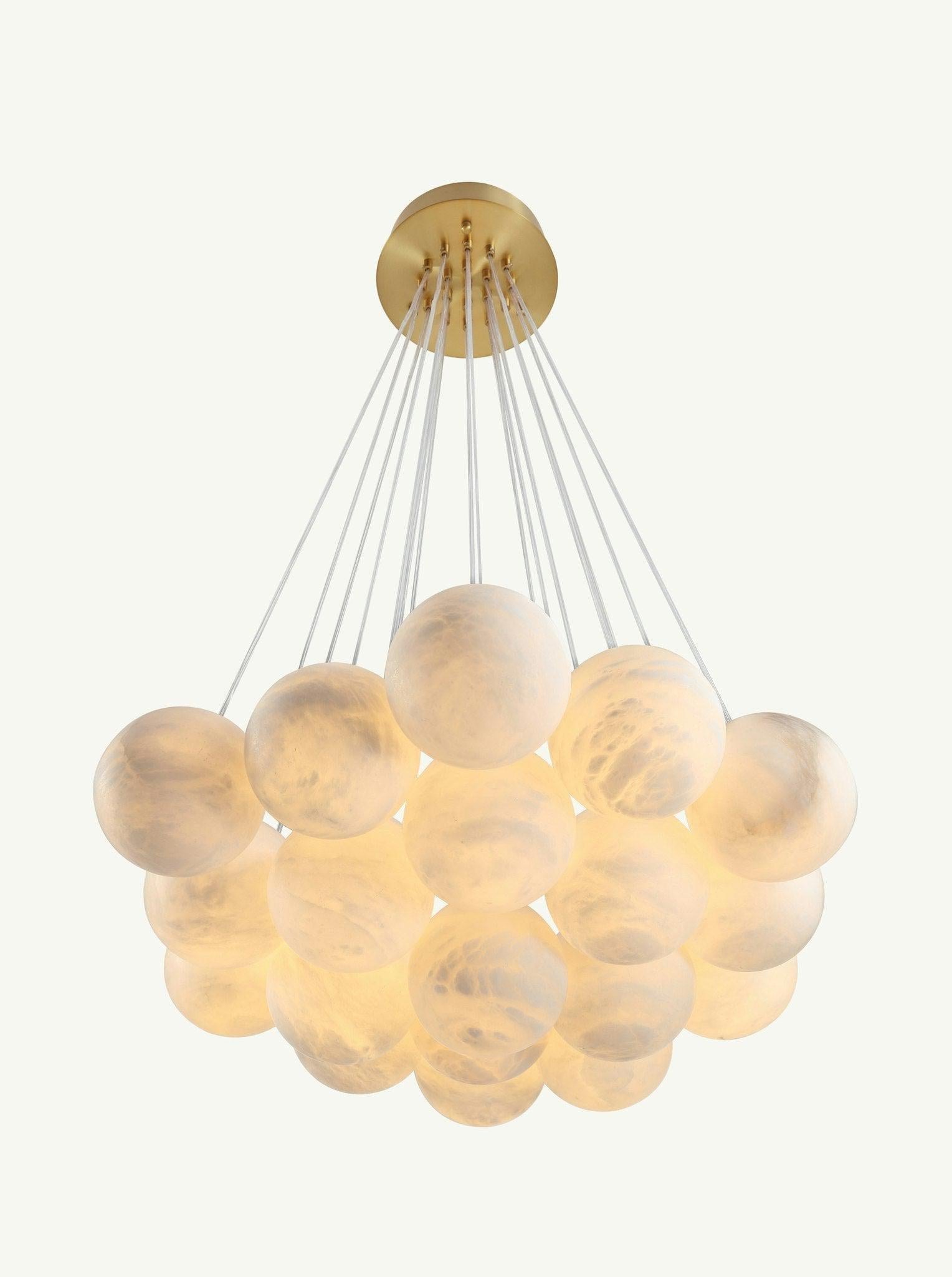 Aspen 19 Chandelier Alabaster by Bling Lighting Studio