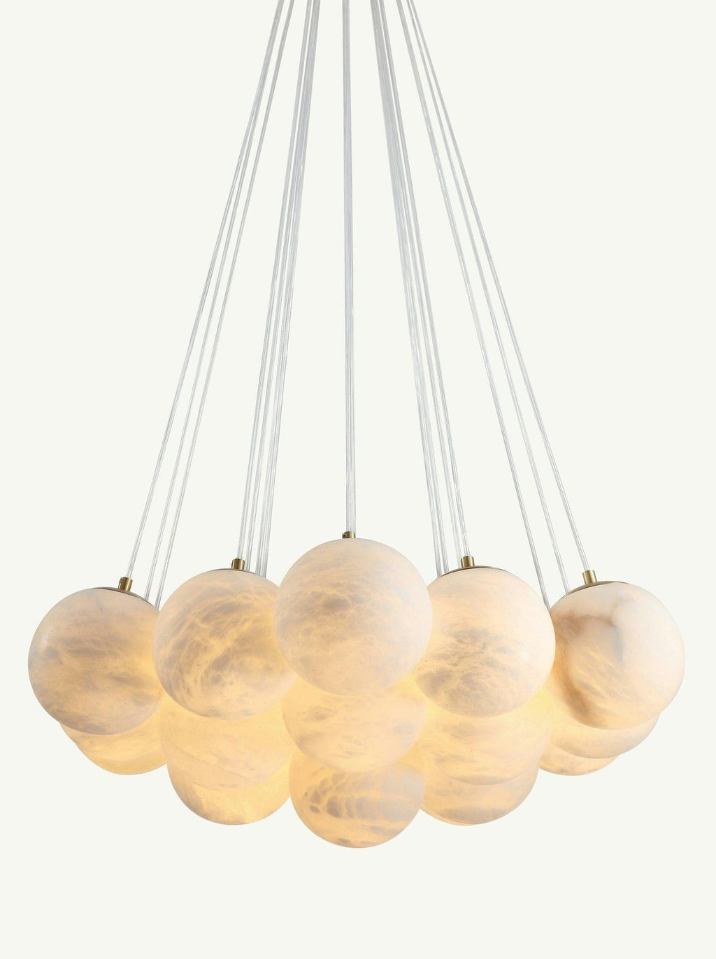 Aspen 19 Chandelier Alabaster by Bling Lighting Studio