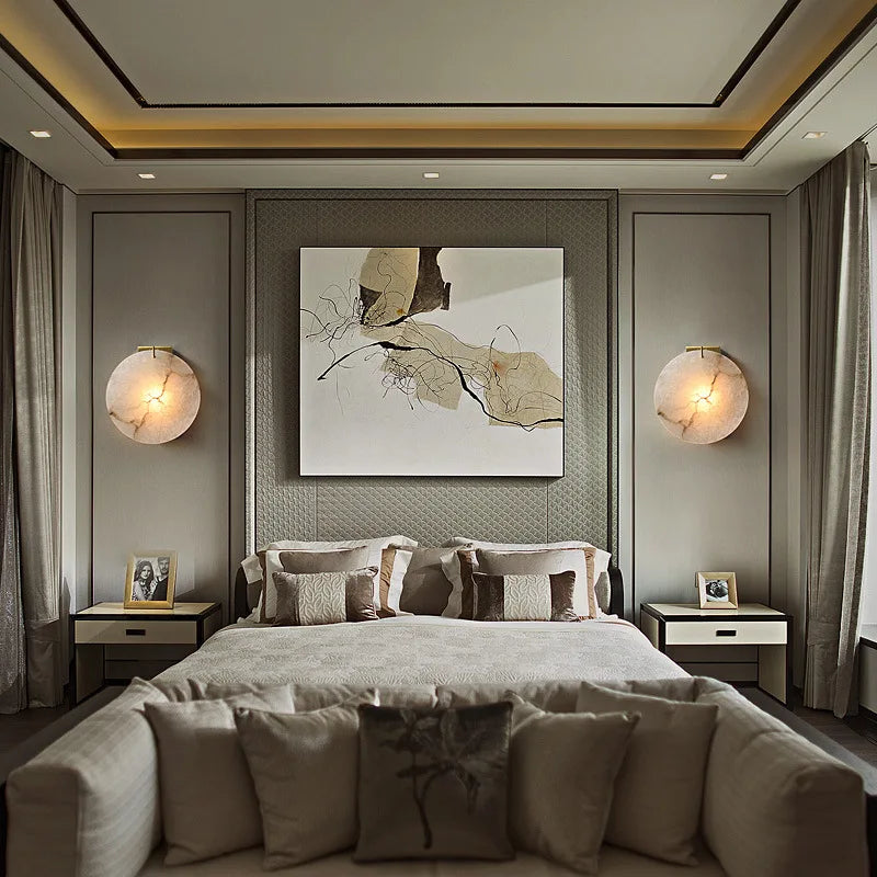 Auralis Alabaster Wall Sconce by Bling Lighting Studio