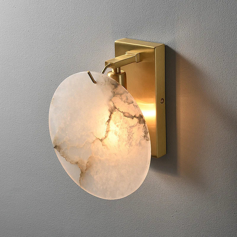 Auralis Alabaster Wall Sconce detail view