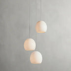 Auris 3-Light Alabaster Chandelier material and finish detail