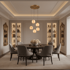 Auris 5-Light Alabaster Chandelier detail view