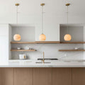 Auris Alabaster Pendant chandelier by Bling Lighting Studio