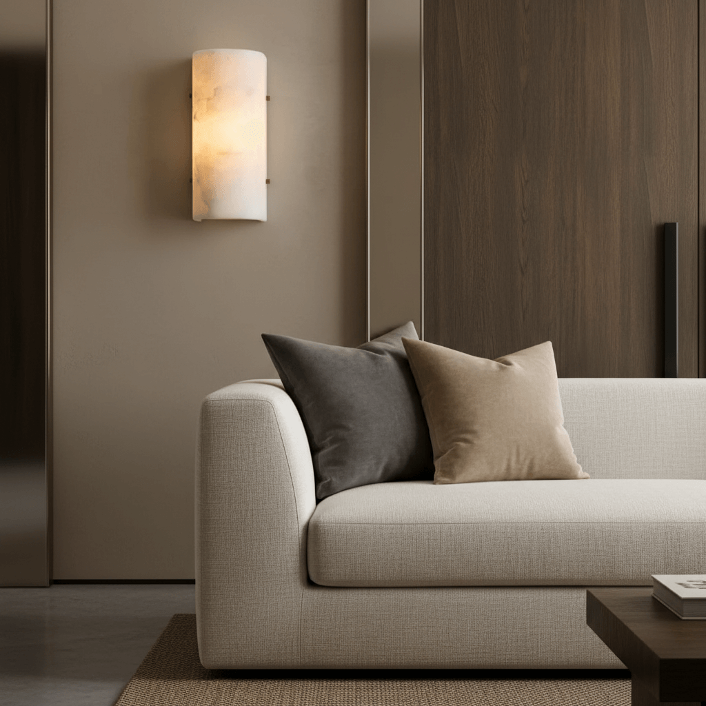 Auris Alabaster Wall Sconce by Bling Lighting Studio