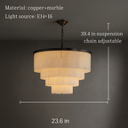 Aurora Alabaster Tiered Chandelier product image
