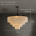 Aurora Alabaster Tiered Chandelier product image