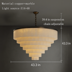 Aurora Alabaster Tiered Chandelier product image