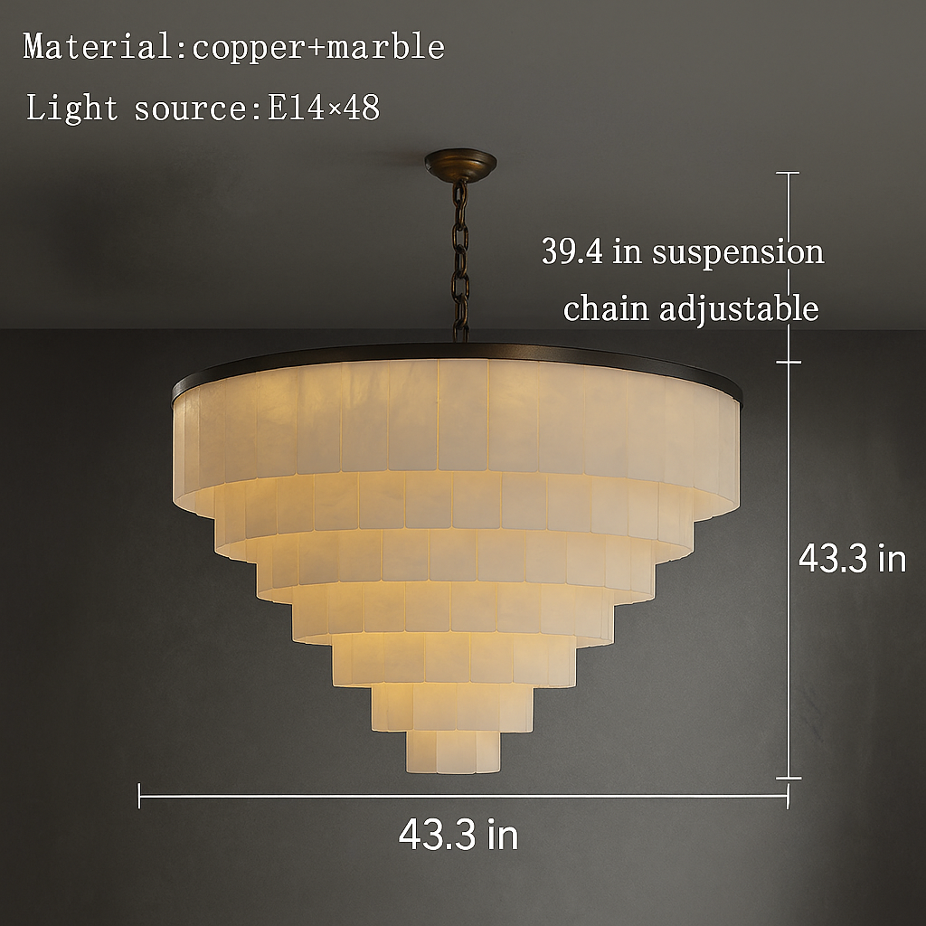 Aurora Alabaster Tiered Chandelier product image