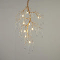 Aurora Vertical Crystal Branch Detail Gold Chandelier
