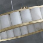 Avalon Alabaster Anne Circle Chandelier material and finish detail