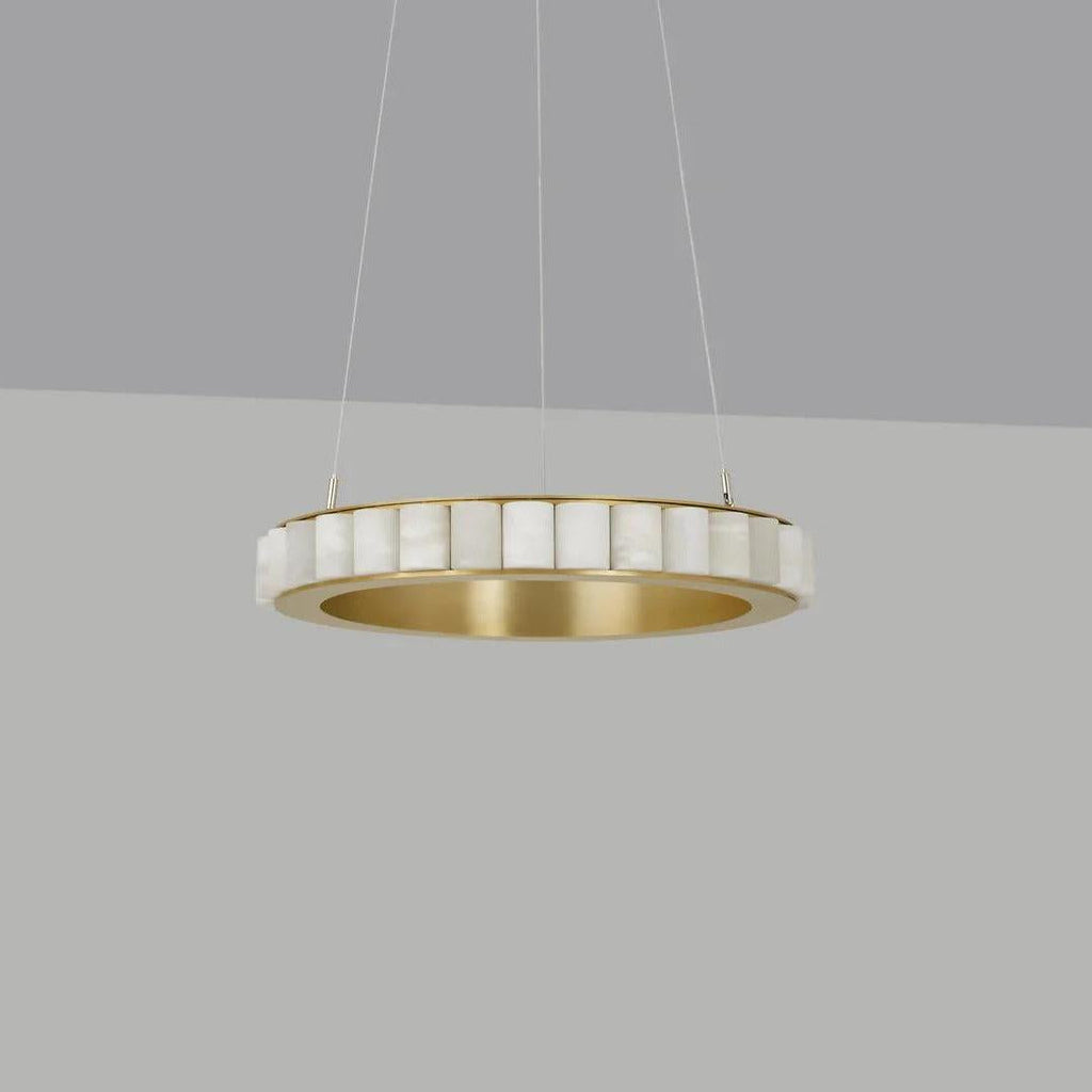 Avalon Alabaster Chandelier by Bling Lighting Studio