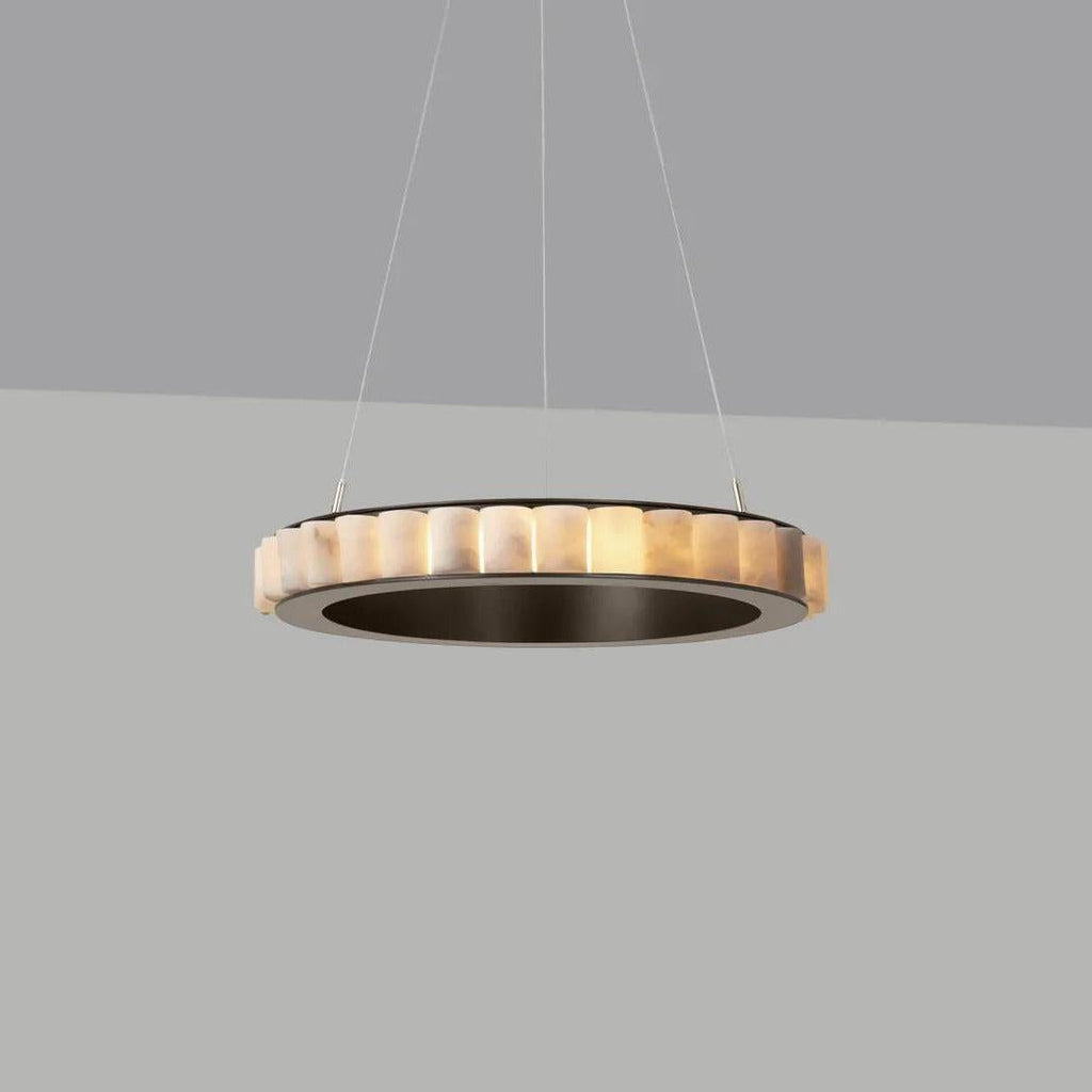 Avalon Alabaster Chandelier by Bling Lighting Studio