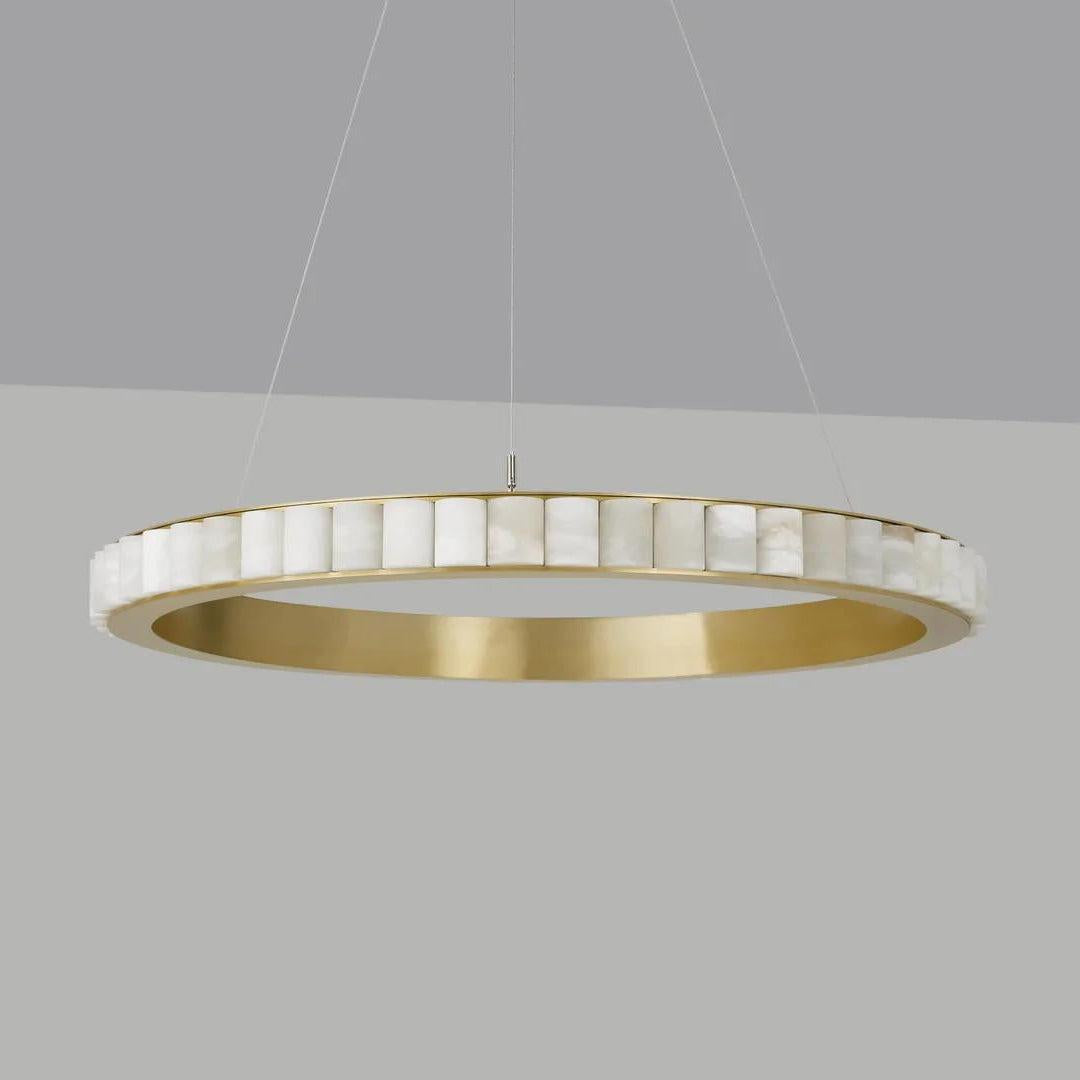 Avalon Alabaster Chandelier by Bling Lighting Studio