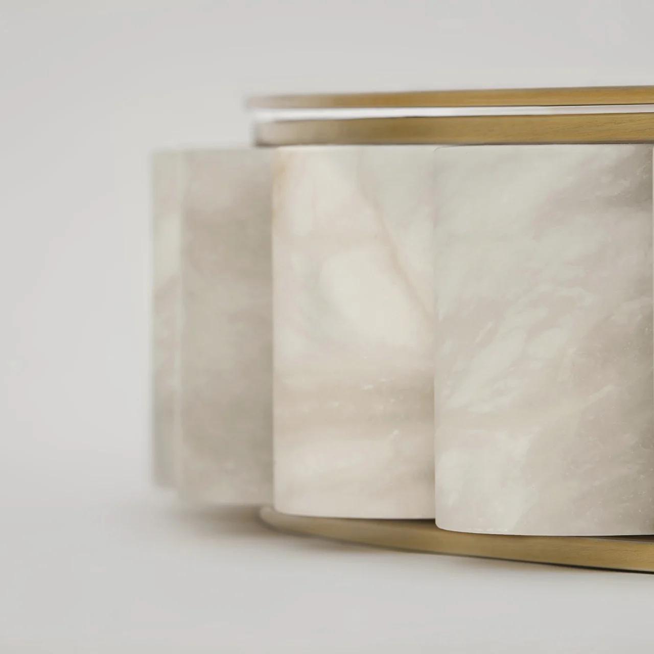 Avalon Alabaster Chandelier by Bling Lighting Studio