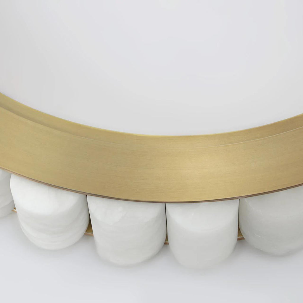 Avalon Alabaster Chandelier by Bling Lighting Studio