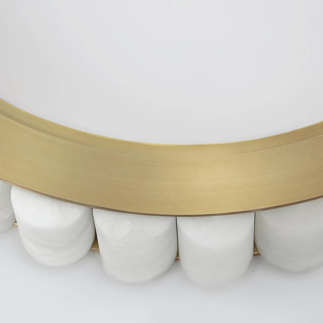 Avalon Alabaster Chandelier by Bling Lighting Studio