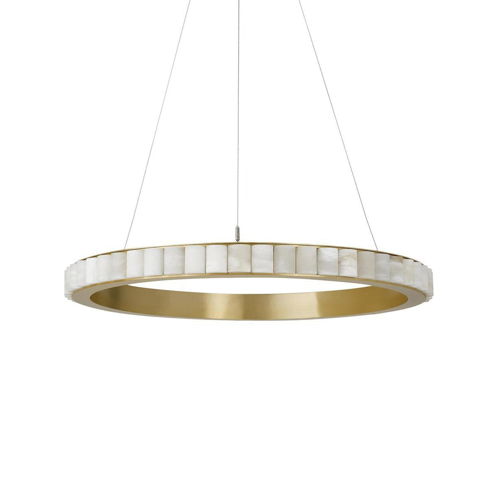 Avalon Alabaster Chandelier by Bling Lighting Studio