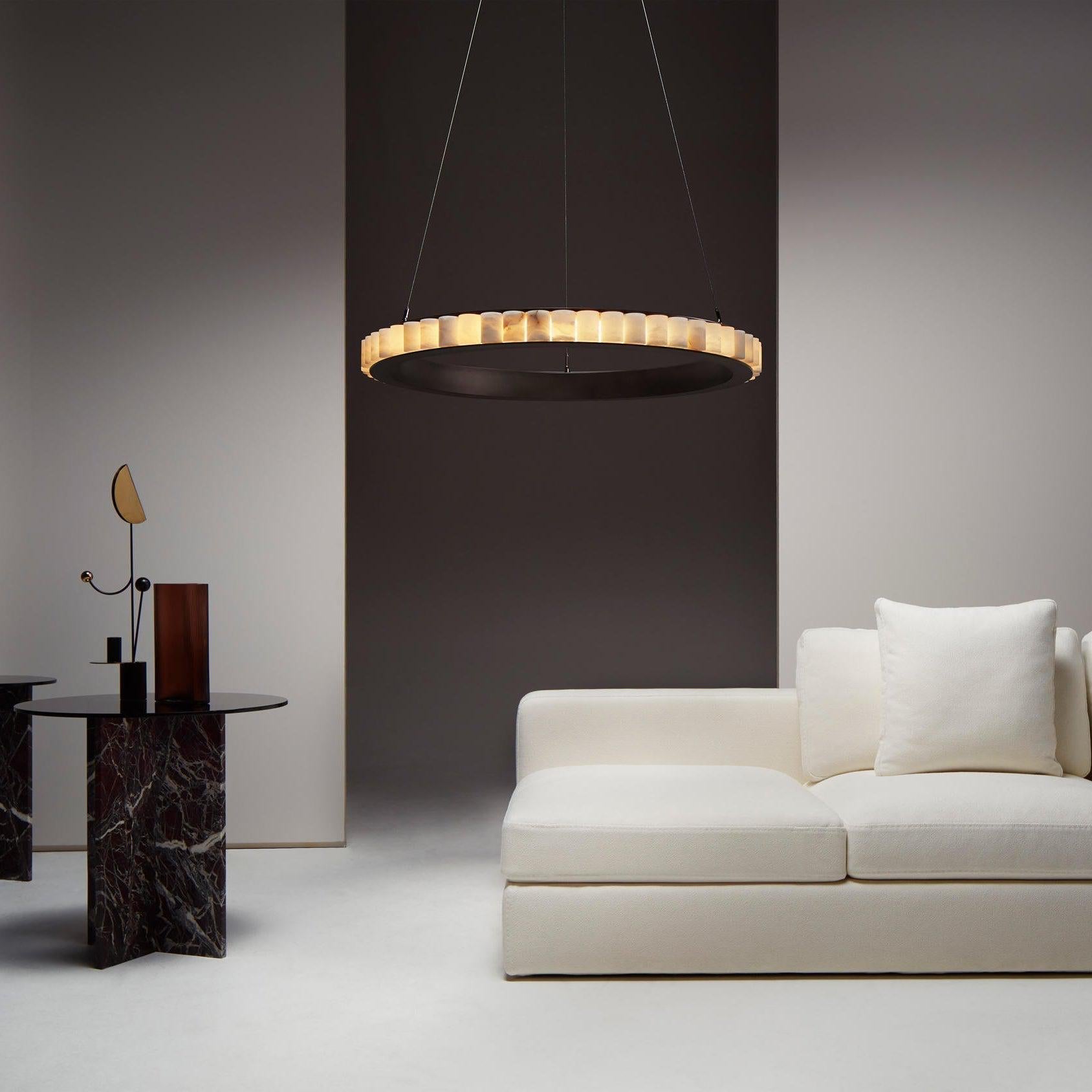 Avalon Alabaster Chandelier by Bling Lighting Studio