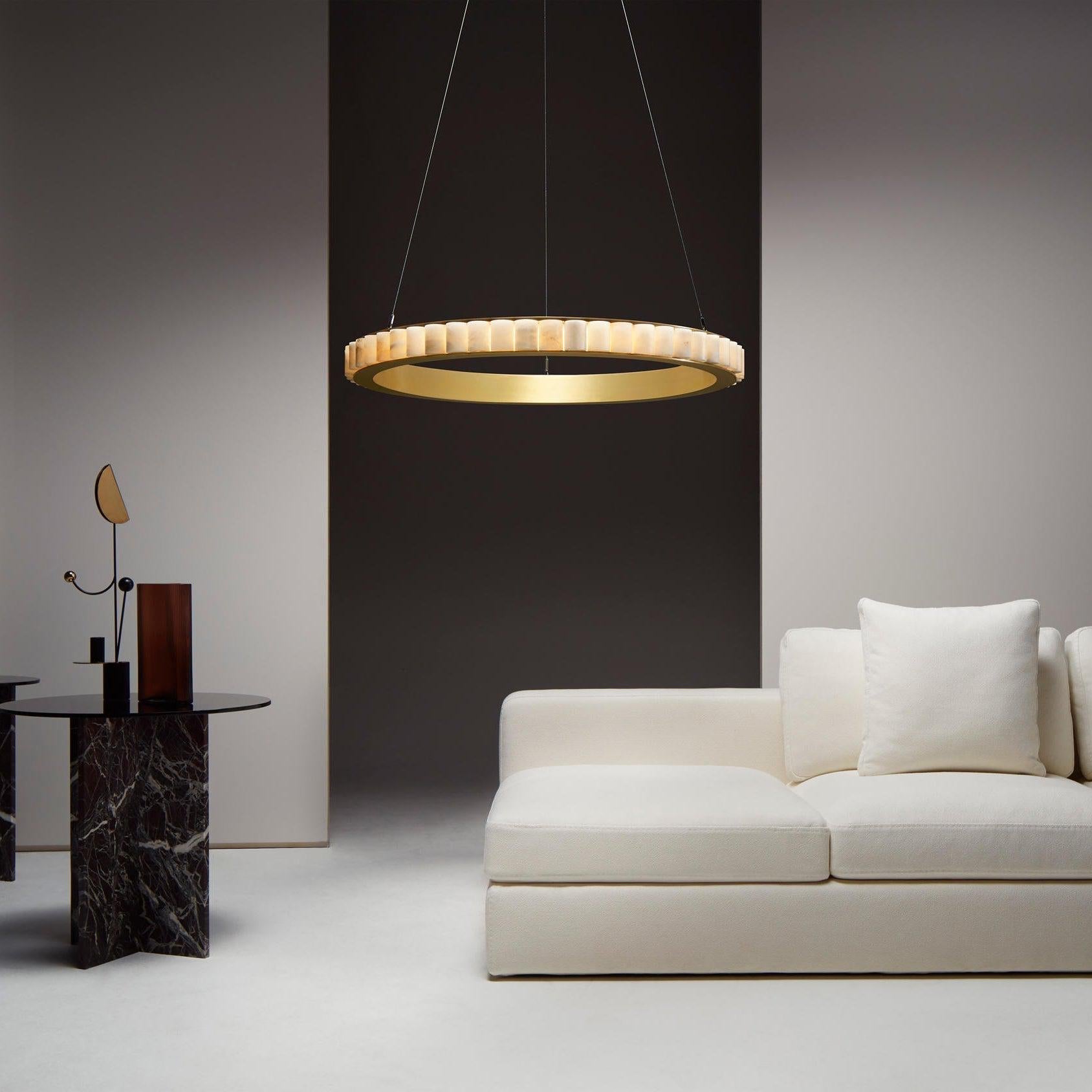 Avalon Alabaster Chandelier by Bling Lighting Studio