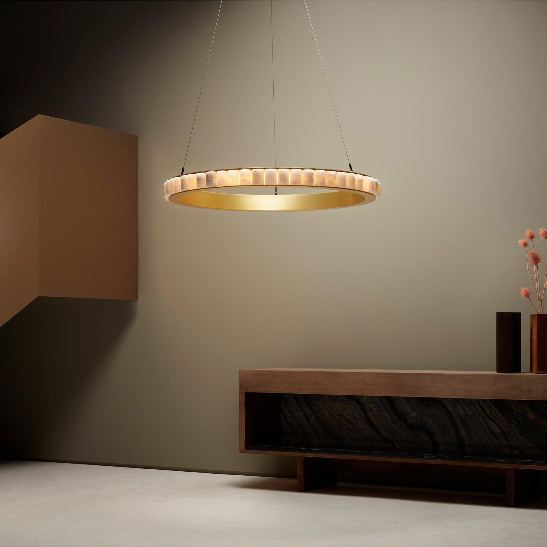 Avalon Alabaster Chandelier by Bling Lighting Studio