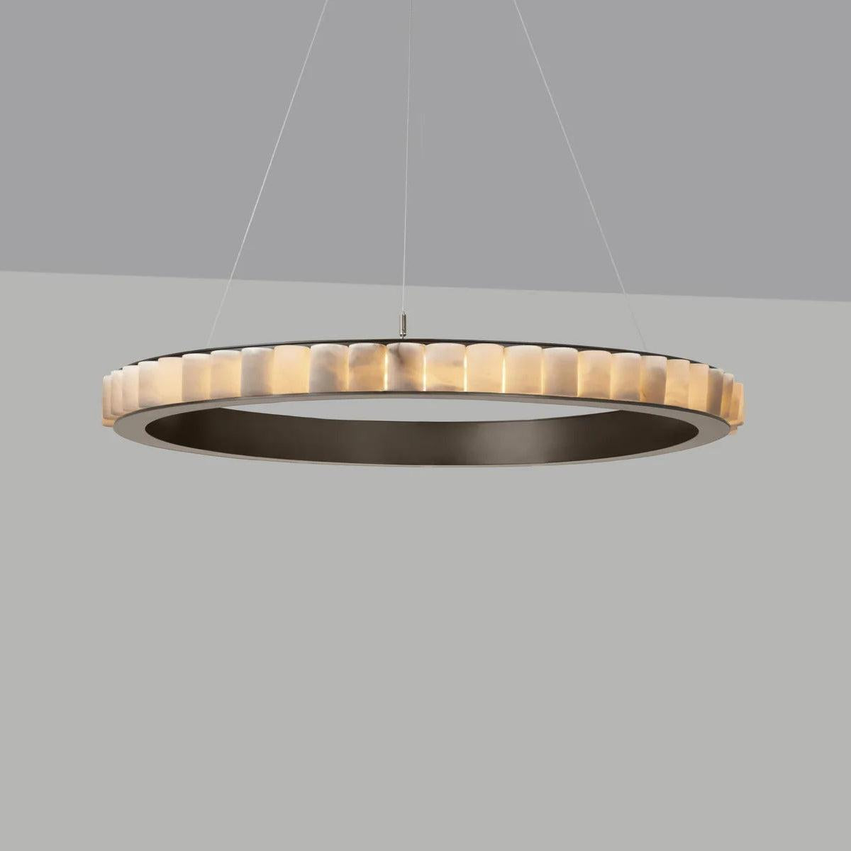 Avalon Alabaster Chandelier by Bling Lighting Studio