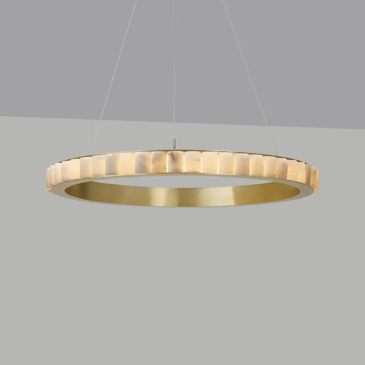 Avalon Alabaster Chandelier by Bling Lighting Studio