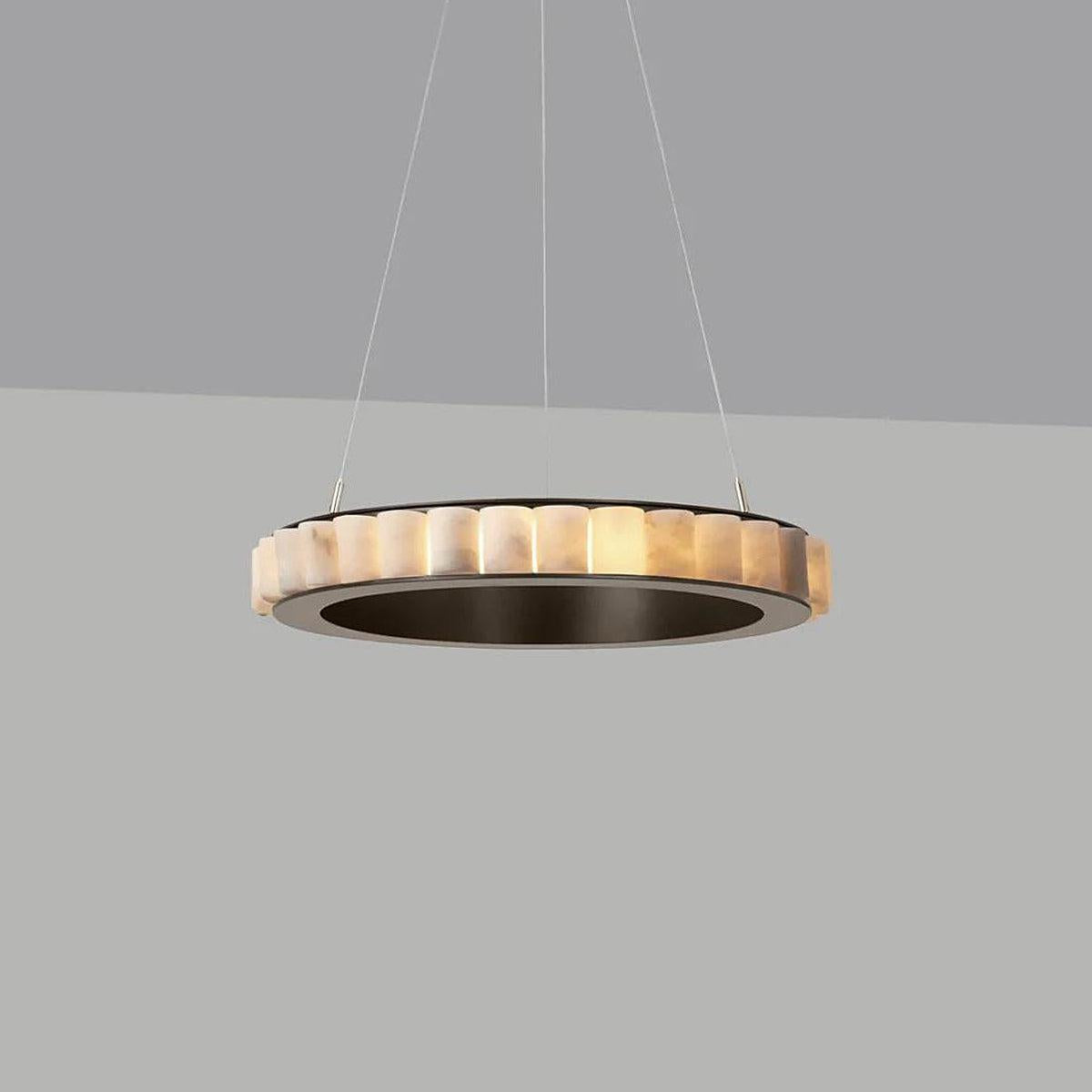 Avalon Alabaster Chandelier by Bling Lighting Studio