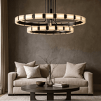 Aveline Modern Alabaster Chandelier detail view