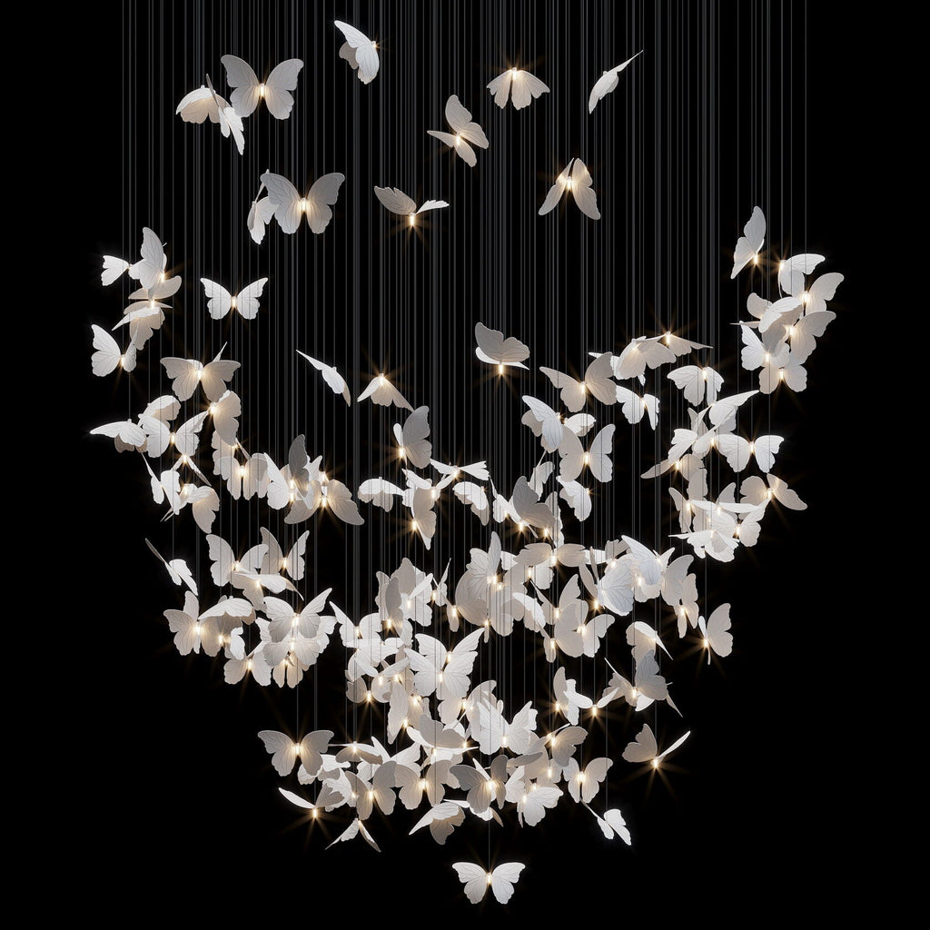 White Butterfly Cloud Chandelier