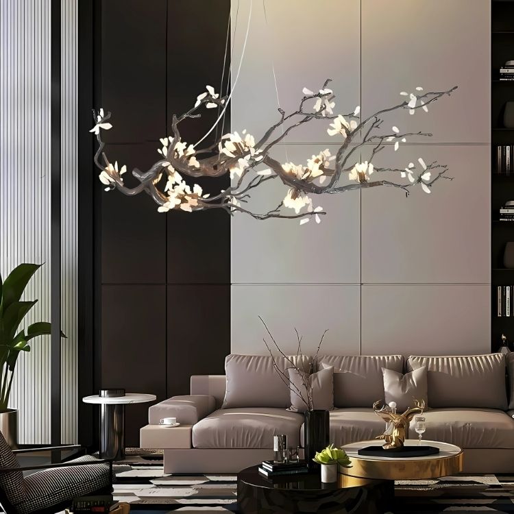 Barhed Tree Branch Chandelier by Bling Lighting Studio