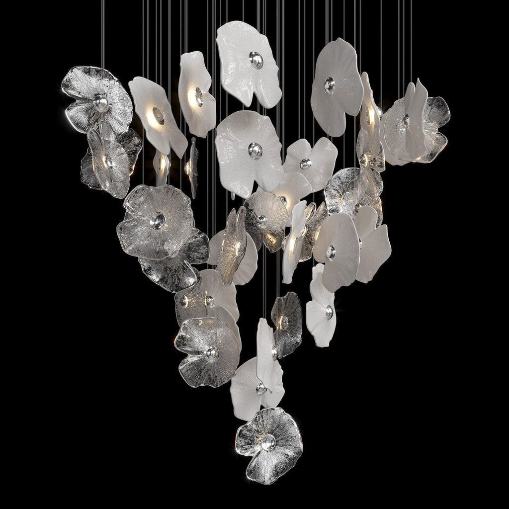 Frosted Blossom Cluster Chandelier