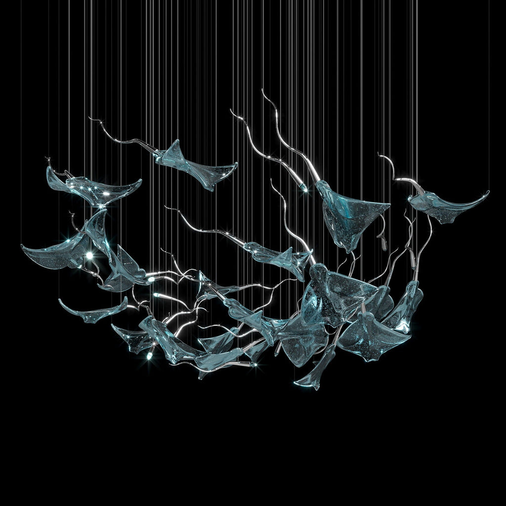 White Manta Branch Chandelier