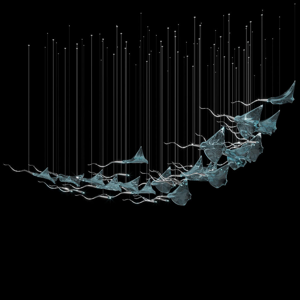 White Manta Branch Chandelier
