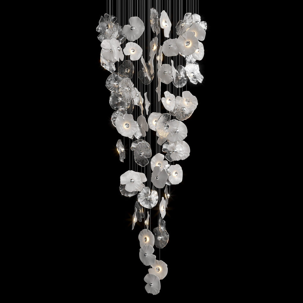 Frosted Blossom Cluster Chandelier