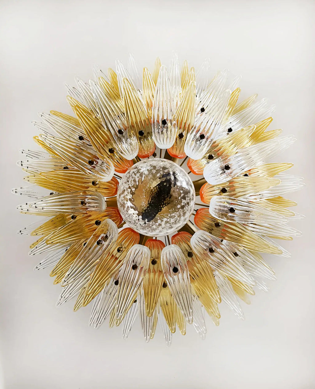 Beautifully Murano Palmette Amber Transparent Chandelier product image