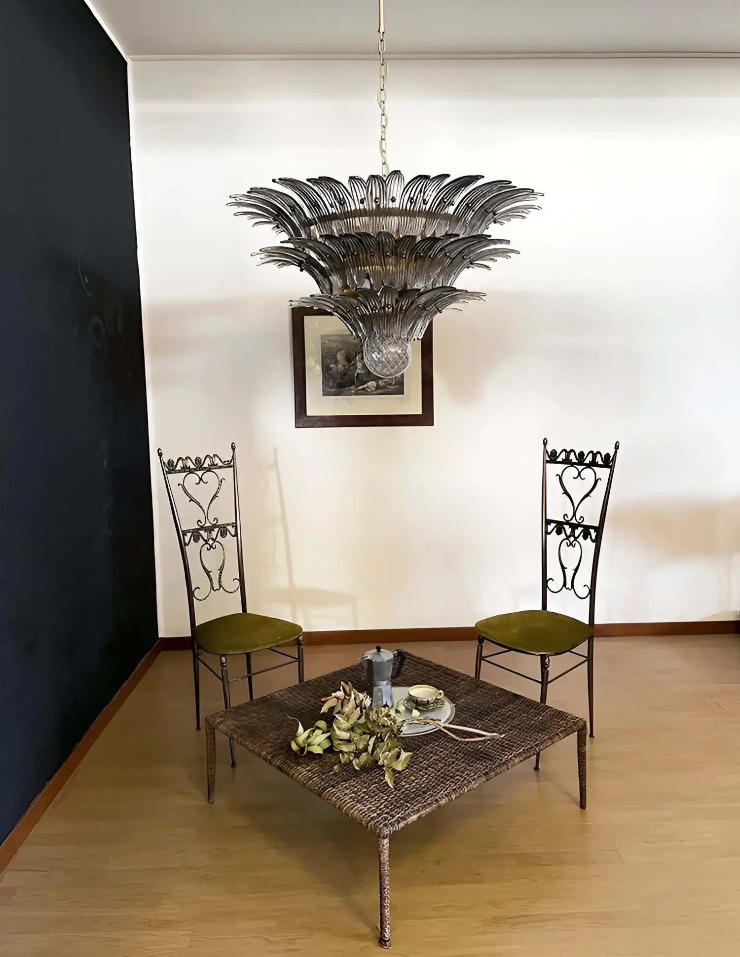 Beautifully Murano Palmette Smoked Chandelier additional product view